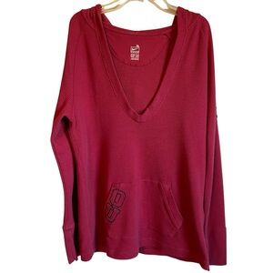 Women’s NIKE OU University of Oklahoma Waffle-knit V Neck Hoodie XL